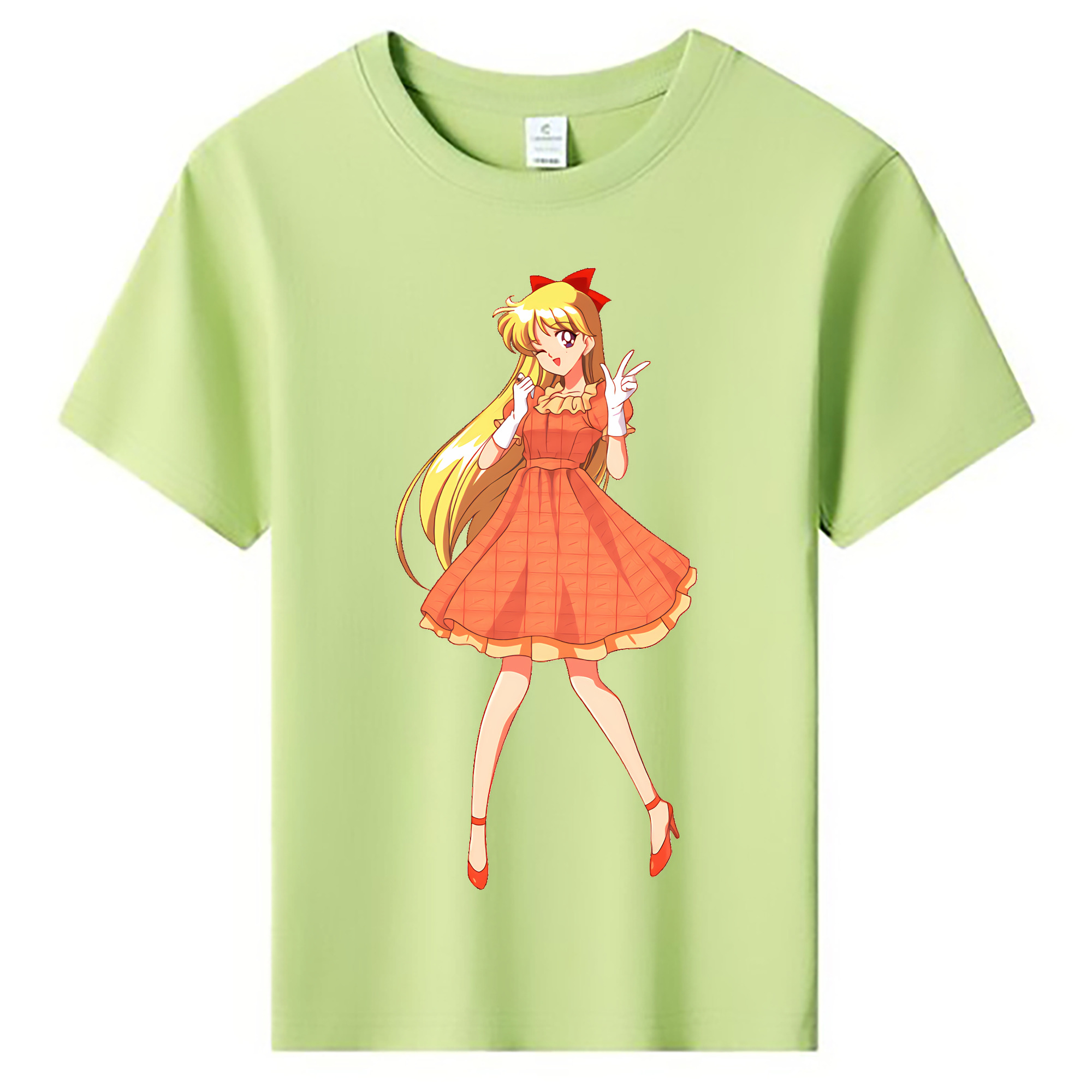 （画像用） 美少女戦士セーラームーン 愛野 美奈子 あいの みなこ Sailor Moon Aino Minako 綿100％キッズTシャツ（フロントプリント）